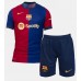 Camiseta Barcelona Lamine Yamal #19 Primera Equipación Replica 2024-25 para niños mangas cortas (+ Pantalones cortos)